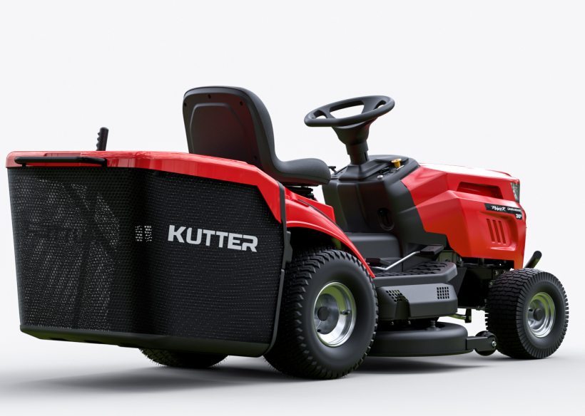 KUTTER LT-36R Promotion Model Riding Tractor, 36-inch cut, reverse mowing capability, shown against a white background.